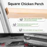 PETSFIT Square Chicken Roosting Perch, Perfect for Backyard Poultry, Chicken Perch for Coop, Easy to Assemble&Clean, Farm Chicken Toys (55" L x 40" W) Petsfit