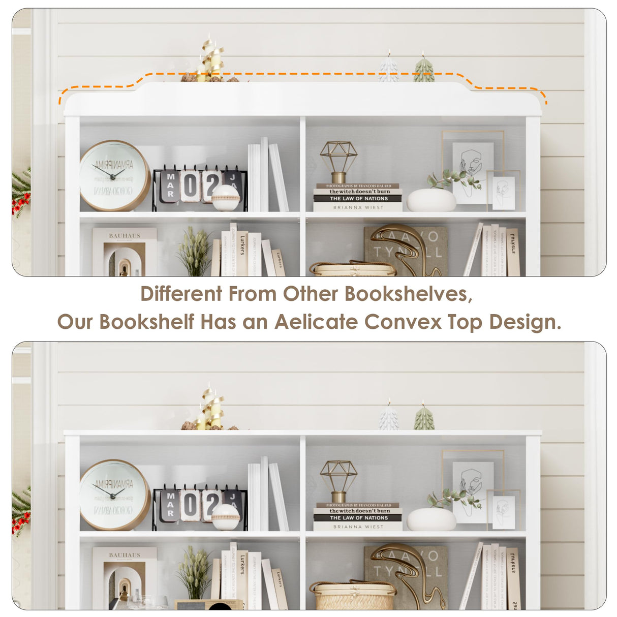 FACBOTALL 73.1" Tall Bookcase and Bookshelf, Wide Bookshelf with Doors and Adjustable Shelves, 6 Tier Large Bookshelf with Storage, Tall Storage Cabinet for Living Room, Home Office, White FACBOTALL