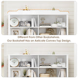 FACBOTALL 73.1" Tall Bookcase and Bookshelf, Wide Bookshelf with Doors and Adjustable Shelves, 6 Tier Large Bookshelf with Storage, Tall Storage Cabinet for Living Room, Home Office, White FACBOTALL