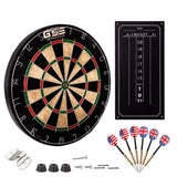 GSE 18" Bristle Dartboard Set with Self-Healing Sisal Fibers Board, Six 17 Grams Steel Tip Darts, Staple-Free Bullseye, Rotating Number Ring, Chalk & Dry Erase Scoreboard… GSE Games & Sports Expert