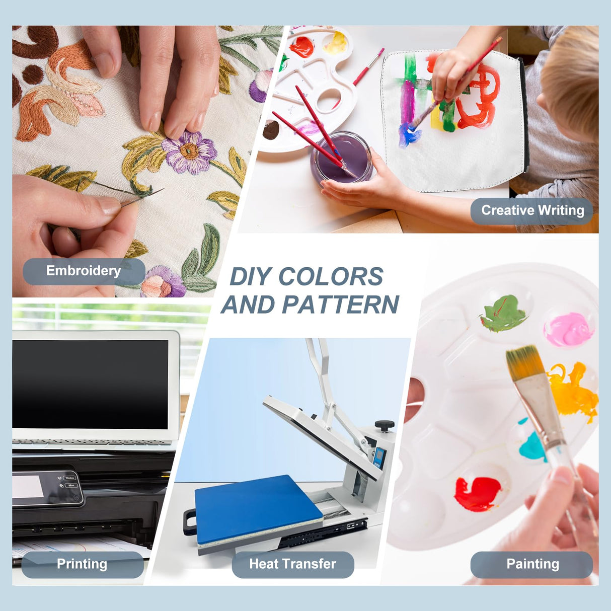 8Pcs Sublimation Makeup Bag Blanks,Sublimation Makeup Bags Bulk Travel Toiletry Bag Cosmetic Bags For Women Heat Transfer Removable Sublimation Bags with Zipper Cosmetic Make Up Bag for DIY Craft KKSUBCA