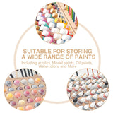 ARFETIGO Extra Large Wooden 9-Tiers 99 Bottles' Capacity Wooden Paint Organizer & Paint Brush Rack for Acrylic OIL Craft Hobby Mini Model Painting Organizer for Artists (Vertical) ARFETIGO