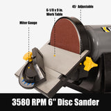 KFMK 2x42 in. Belt Sander & 6" Disc Sander Combo, 3.5Amp Bench Belt Sander for Woodworking & Metalworking, 1/2HP Belt Sander for Knife Making and Sharpening KFMK