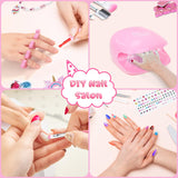 PERRYHOME Kids Makeup Kit for Girls, Kids Makeup Sets for Girls 5-8 Unicorn Washable Real Cosmetic Set Nail Polish Set, Toddler Birthday Gifts Princess Toys for 3 4 5 6 7 8 9 10 11 12 Year Old (Pink) PERRYHOME