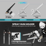 VIVOHOME Airbrush Kit with Professional Air Compressor with 3L Tank, Quiet Airbrushing Paint System with 3 Dual Action Air Brush Gun, Gravity and Siphon Feed, Holder, Cleaning Brush, 2 Cup VIVOHOME