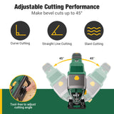 Jigsaw, TECCPO 6.5 Amp 3000 SPM Jig Saw with Laser, 6 Variable Speed, 6 Blades, ±45° Bevel Cutting, 4 Orbital Settings, Pure Copper Motor, with Carrying Case - TAJS01P TECCPO