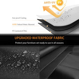 CKCLUU Patio Furniture Set Cover Outdoor Sectional Sofa Set Covers Outdoor Table and Chair Set Covers Water Resistant Large 98 Inch L x 78 Inch W x 32 Inch H CKCLUU