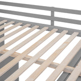 Harper & Bright Designs Full Size Loft Bed with Desk and Wardrobe, Solid Wood Loft Bed Frame with Storage Drawers, for Kids Teens Adults (Full, Gray) Harper & Bright Designs