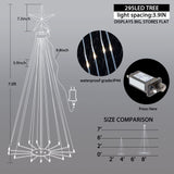 Christmas Cone Tree Light, 7.5ft 295 LED Light Show Christmas Tree with 8 Modes Timer Remote, Dimmable Artificial Christmas Tree for Porch Yard Patio Indoor Outdoor Xmas Holiday Decor, Warm White Brightown