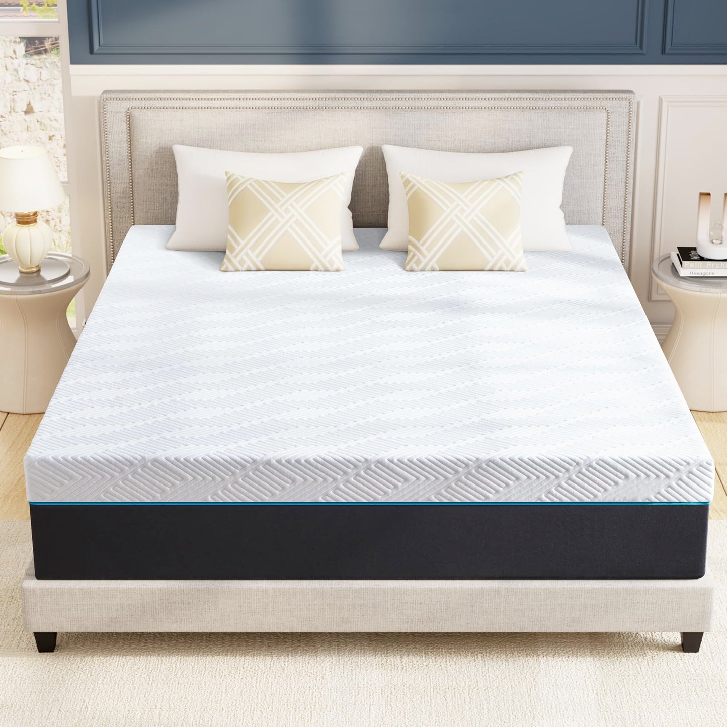 Twolike King Size Mattress,14-Inch King Foam Mattress in Box,Edges Support for Sleep Supportive,76" X 80" X 14"