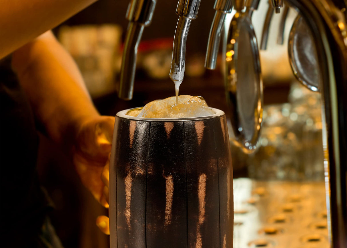 Wooden Mug, Beer Mug Wood,Wooden Coffee Mug, Stainless Steel Beer Mug With Wood,Handmade Wooden Beer Mug with 18oz-500ml, Great Beer Gift Ideas Wooden Beer Tankard for Unisex, Vintage Bar Cup Bedding Craft