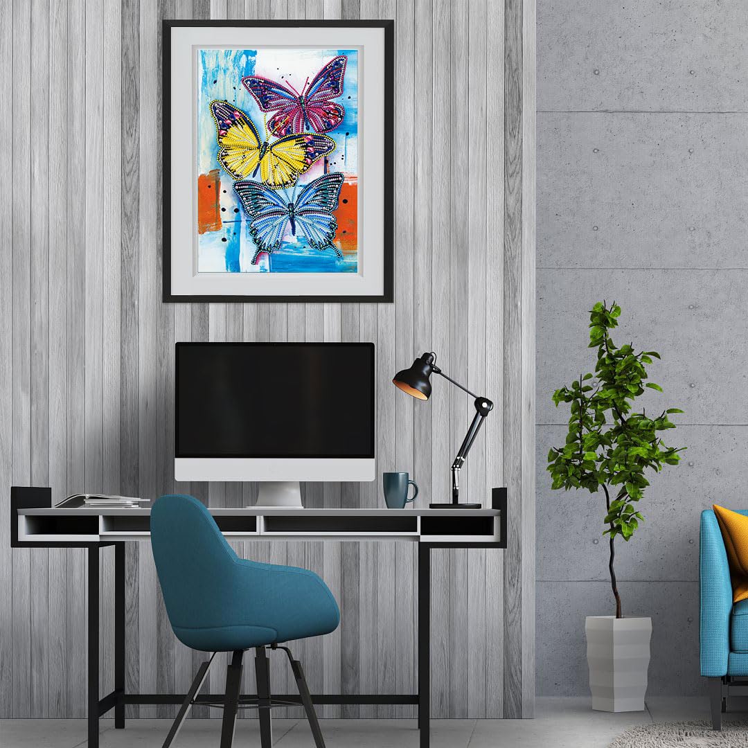 Sunovate Butterfly Diamond Art Kits for Adults Beginners, Relaxing DIY Gem Art and Crafts for Adults Home Wall Decor Gift, 5D Special Shaped Partial Drill Glow in The Dark Diamond Painting Sunovate