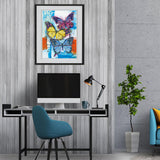 Sunovate Butterfly Diamond Art Kits for Adults Beginners, Relaxing DIY Gem Art and Crafts for Adults Home Wall Decor Gift, 5D Special Shaped Partial Drill Glow in The Dark Diamond Painting Sunovate