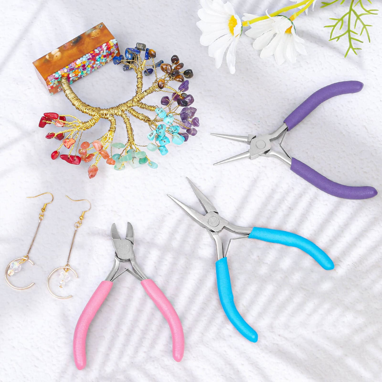 Jewelry Pliers Set - Needle Nose, Round Nose and Wire Cutters for Jewelry Making, Repair and Crafts shynek
