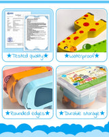 Vaiheng Toys for Toddlers 1-3, Montessori Toys for 1 2 3 4 Year Old Boys & Girls, Toys Age 2-4 0-2 Kids Baby, 1 2 3 Year Old Girls Boys Gifts, Wooden Animal Blocks Stacking Education Puzzles Toys Vaiheng