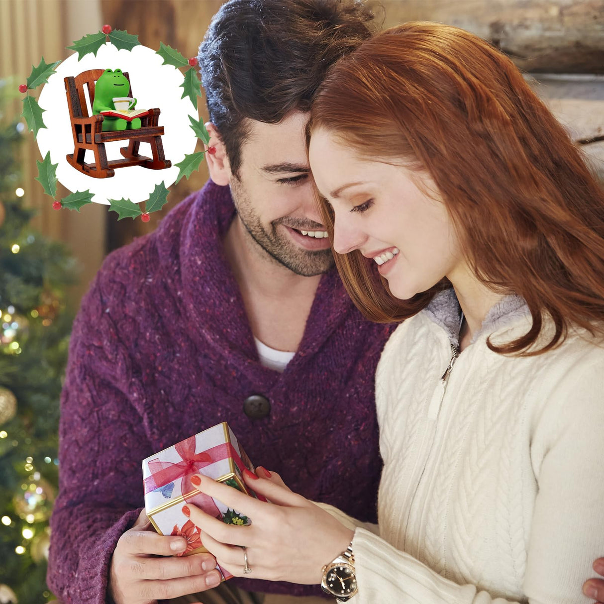 Refintural Miniature Frog Figurines - Funny Frog Sculpture for Shelf, Desk Decoration - Frog Desk Accessories - Perfect Cute Frog Gift for Frog Lovers（Rocking Chair） Refintural