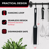 Mueller EuroPhoria Series Spatula, Heat Resistant Nylon Kitchen Turner, Cooking Utensils for Flipping Pancakes, Eggs, Burgers, Crepes and More, Perfect for Nonstick Cookware, Black MÜELLERHOME