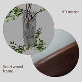 osemy 67"x 26" Wood LED Full Length Mirror with Lights Irregualr Wavy Full Body Mirror Shatter-Proof Hanging/Leaning Wall Mounted Walnut Wooden Framed Mirror for Dressing Bedroom Living Room osemy
