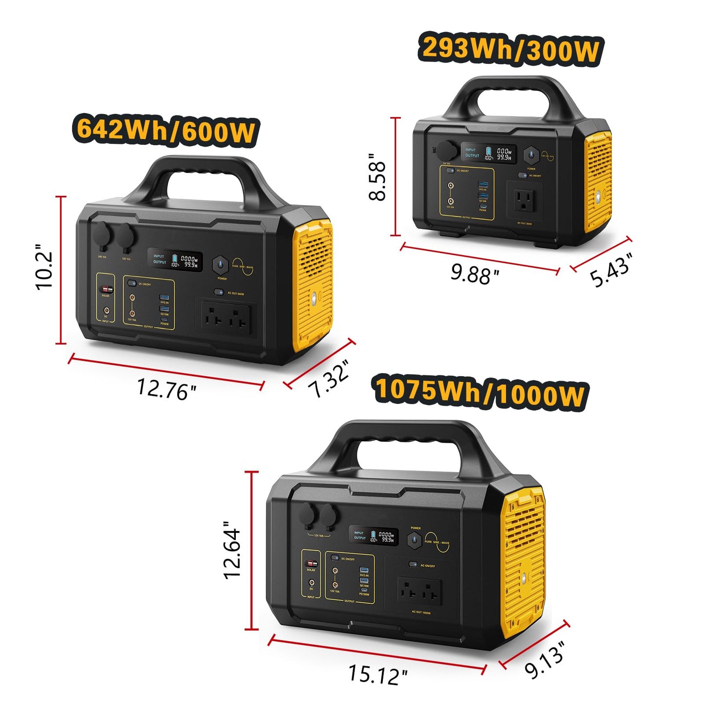 Portable Power Station 1075Wh, Solar Generator LiFePO4 (LFP) Battery with 120V AC Outlet, Fast Charging, Electric Generator for RV Camping Outdoor Hiking Home Emergency Backup (Solar Panel Op - WoodArtSupply