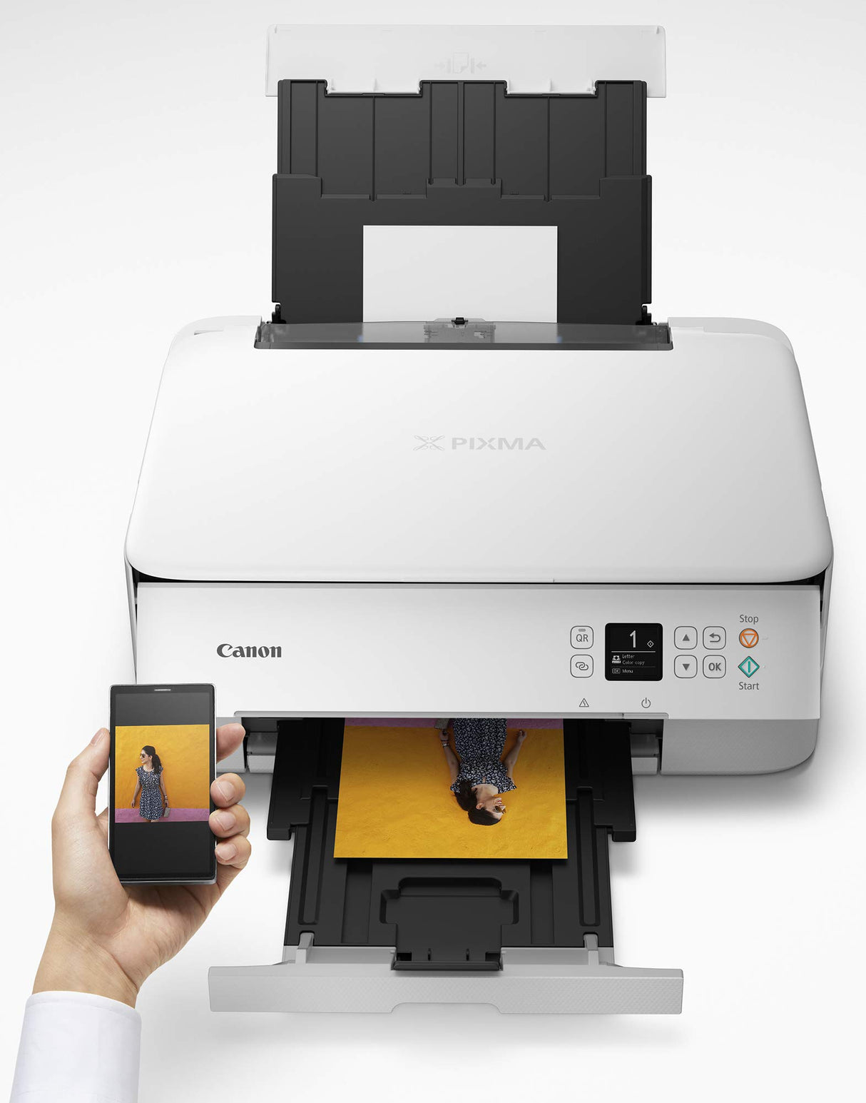 Canon PIXMA TS5320 All in One Wireless Printer, Scanner, Copier with AirPrint, White, Works with Alexa Canon