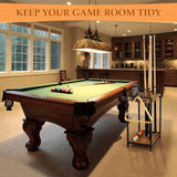 Jolensoy Pool Stick Holder Pool Cue Holder Floor Stand Cue Stick Holder 10-Hole Billiard Cue Racks for Game Room Billiard Room Decor Club Pool Table Accessories Jolensoy
