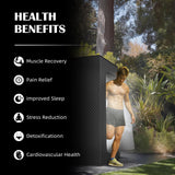 HyberVital Sauna Box, Portable Steam Sauna for Home, Large Sauna Tent with 3.0L Steamer for Full Body SPA, Easy Assembly Quick Heat-Up Sauna Experience HyberVital