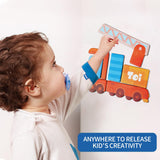 Toi Kids Magnet Toys Magnetic Jigsaw Puzzle Boxes with Game Board for Kids Ages 3-8, Preschool Tabletop Toy for Toddlers, Portable Travel Game, Vehicle Toi