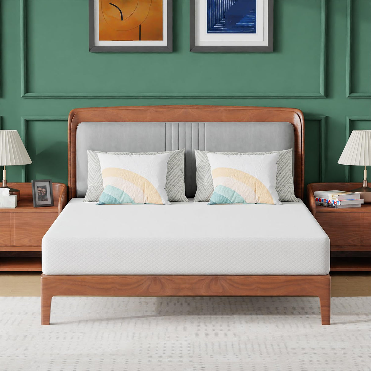 PayLessHere 8 Inch Queen Gel Memory Foam Mattress Fiberglass Free/CertiPUR-US Certified/Bed-in-a-Box/Cool Sleep & Comfy Support PayLessHere