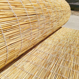 QHDPKU Outdoor Bamboo Blinds Roll Up Woven Reed Shades Waterproof Matchstick Roller Curtain for Window Patio Gazebo Restaurant, Breathable, 24" 30" 32" 40" 46" 54" 60" 72" Wide Cordless QHDPKU
