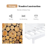 Merax Full Size Murphy Bed, Bed with USB Port and Removable Shelves on Each Side,White Merax