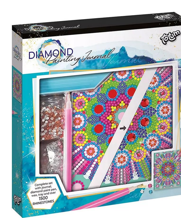 Totum 079724 Mandala/Kaleidoscope Diamond Painting Craft Set Notebook Colourful Totum