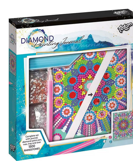 Totum 079724 Mandala/Kaleidoscope Diamond Painting Craft Set Notebook Colourful Totum