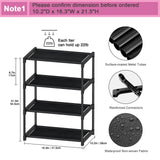 Autonomier 4 Tier Small Shoe Rack, Narrow Stackable Kids Toddler Adult Shoe Storage Organizer Shelf for Closet Floor Entryway Bedroom, Space Saver Shoe Rack Organization Shelves Autonomier