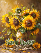 A Sunflower Coloring Book for Adults.: Relax and Unwind with Beautiful Sunflower Designs. 40 sunflower illustrations to color for women and teens alongside sunflower trivia. Majosta