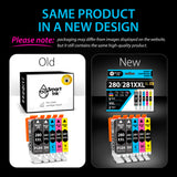 Smart Ink Compatible Ink Cartridges Replacement for Canon 281 280 PGI-280XXL CLI-281XXL (5 Combo Pack) to use with Canon Printers Pixma TR8520 TS9120 TS6120 TR8620 TR8620a TS6320 TR7520 PGBK/BK/C/M/Y Smart Ink
