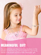 Hicarer 12 Piece Sublimation Metal Trays Set, including 3 Pcs Heat Transfer Bezels Pendant Necklace,3 Pcs Bracelet Bezel Settings with 6 Sublimation Discs for Jewelry Making DIY Hicarer