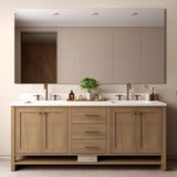 Mirrorons Large Vanity Mirror 72" x 36", Bathroom Vanity Mirror with Frameless Polished Edge, Hangs Horizontally or Vertically. Upgraded Shatterproof Bathroom Mirrors for Wall. Mirrorons