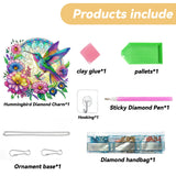VNRGG Hummingbird Diamond Art suncatcher,DIY Special Shape Hanging Diamond Art,Suitable for Sparkling Garden, Window Wall Decoration Painting,Box Set. VNRGG