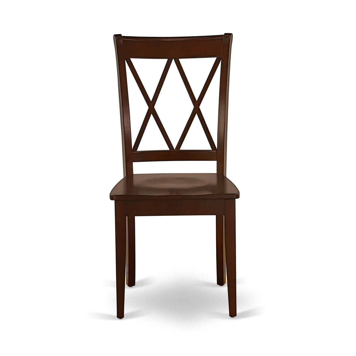 East West Furniture Antique 3 Piece Room Set Contains a Round Wooden Table with Pedestal and 2 Kitchen Dining Chairs, 36x36 Inch, AMCL3-MAH-W East West Furniture