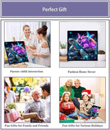 Canrichshop Framed Paint by Numbers Kit for Adults Beginners with Wooden Easel,Sea Turtle Easy Paint by Number Kit with Frame,DIY Number Painting Adults for Decor Present 12x 12 inch Canrichshop