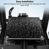 ENOMAKER Ender 3/Pro/V2/Neo PEO PET Build Plate,Magnetic Print Bed,Carbon Fiber/Diamond Textured Double Sided Flex Spring Steel Sheet for Creality Ender 5/Pro,Elegoo Neptune 3 Pro 3D Printer 235x235mm ENOMAKER