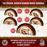 Capti Rainbow Bridge Dog Memorial Gifts, Cat Memorial Gifts - I'll Meet You at The Rainbow Bridge - Pet Loss Gifts, Bereavement, Sympathy Keepsake Dog Mom, Dog Dad for Loss of Pet (Dog and Mom) Capti