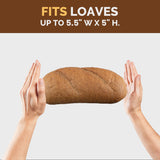 Bambüsi Bread Slicer for Homemade Bread - Bamboo Bread Cutter with Knife, Foldable Slicing Guide, Crumb Tray - Compact Bread Loaf Slicer for Cakes, Bagels, Loaves - Kitchen Gadget & Gifts Bambüsi