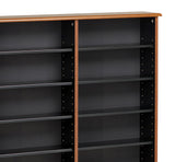 Prepac 3 Column Tall Cabinet Media Storage, Triple Width Wall, Cherry/Black Prepac