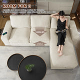 COOSLEEP 99” L-Shape Convertible Sectional Couches Sofas with 190L Storage Chaise,Chenilee Sofas with Removable Cushion and Detachable Cover,USB and Type-c Charging for Living Room COOSLEEP HOME