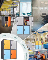 KAER Lockable Metal Locker Storage Cabinet With 1 Door, 19.6" H Organizer, for School, Office, Home, Preschool, Garage, Storage Room - Assembly Required KAER