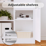 IRONCK Corner Bookshelf and Bookcase with 2 Drawer and 10 Open Shelves, 76.8" Height L Shaped Storage Shelf Corner Combination, for Living Room Home Office, Modern White IRONCK