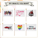 Remerry 100 Sets Sublimation Blank Flags Small White Flags Mini DIY Flags on Stick Sublimation White Flags with Wood Stick for Kids Birthday Party Parades Day Wedding Events Celebration, 5x8 Inch Remerry