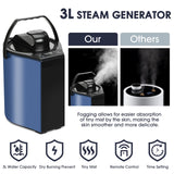 Portable Steam Sauna, Steam Saunas for Home, Personal Sauna for Home, Pop up Sauna Box Tent with 3 L Steamer, 9 Levels, UV Atomization,90 MinTimer, Remote Control, Folding Chair-Blue Sunakie