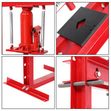 TUFFIOM 6-Ton Hydraulic Shop Press with Press Plates, H-Frame Garage Benchtop Press, Adjustable Working Table Height, 18.9”L x 15.75”W x 36.8”H TUFFIOM